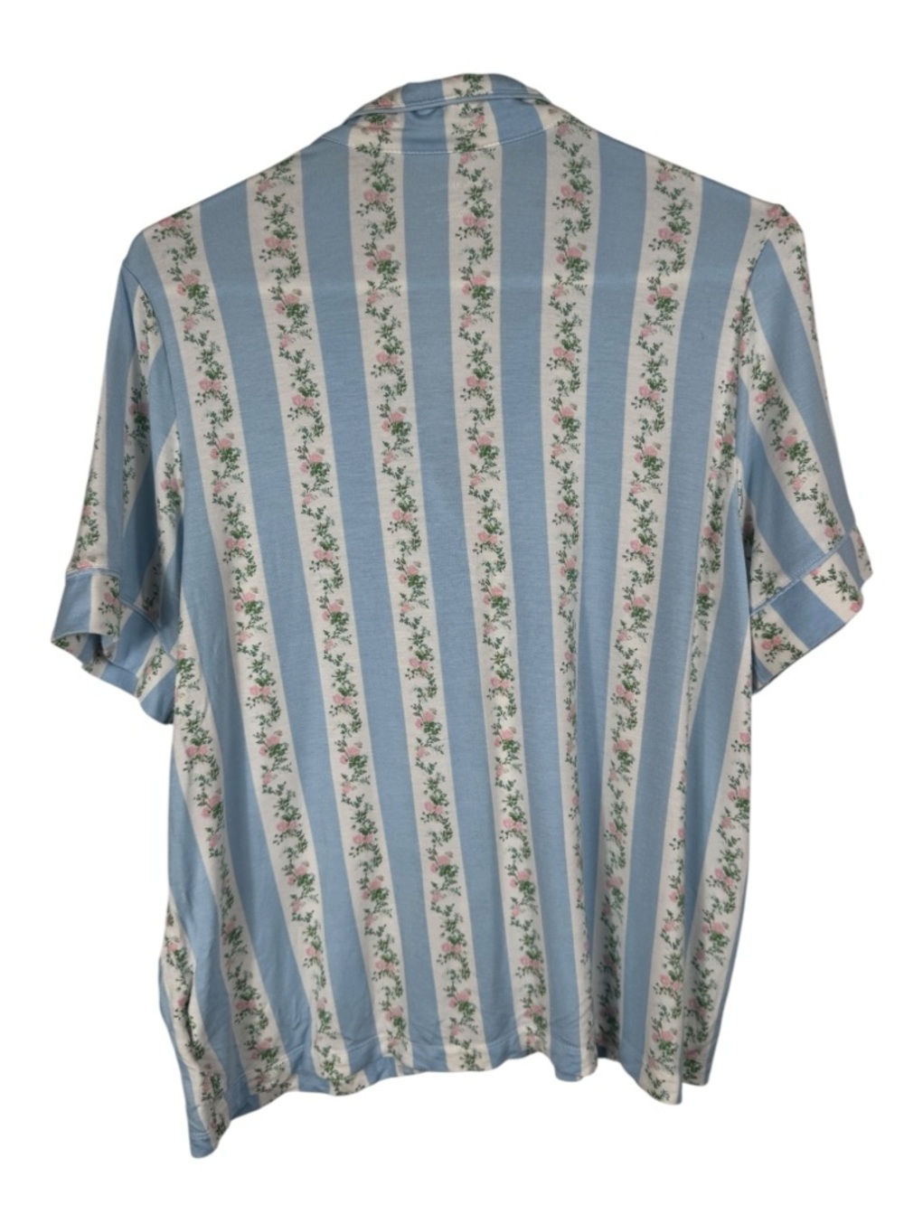 Rachel Ashwell Blue Floral Stripe Pajama Set Size L/G - Picture 3 of 8